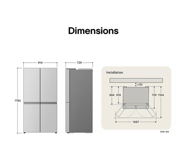 Frigorífico americano LG negro InstaView 4 puertas 179*91cm (026381) OUTLET