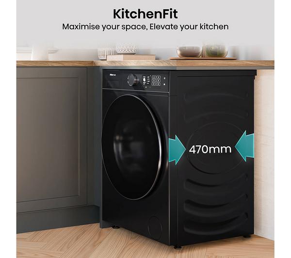 Lavadora Hisense 9kg negra 1400rpm (026387) OUTLET