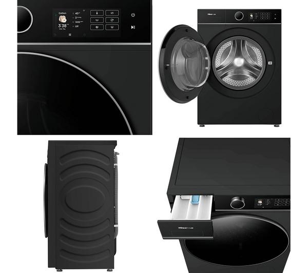 Lavadora Hisense 9kg negra 1400rpm (026387) OUTLET