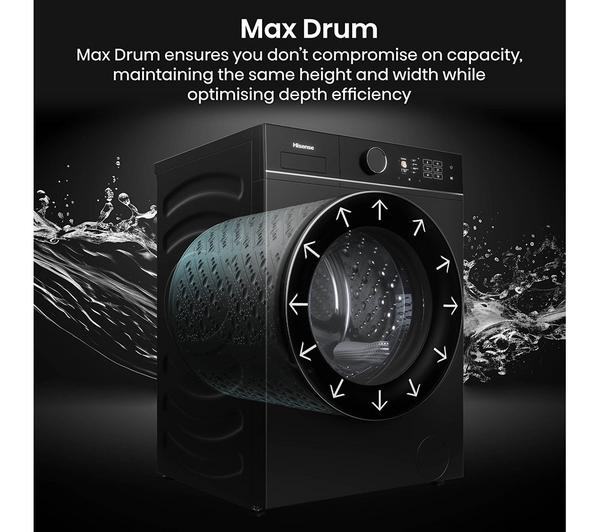 Lavadora Hisense 9kg negra 1400rpm (026387) OUTLET