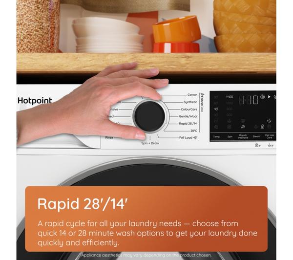 Lavadora Hotpoint 9kg negra 1400rpm (026293) OUTLET