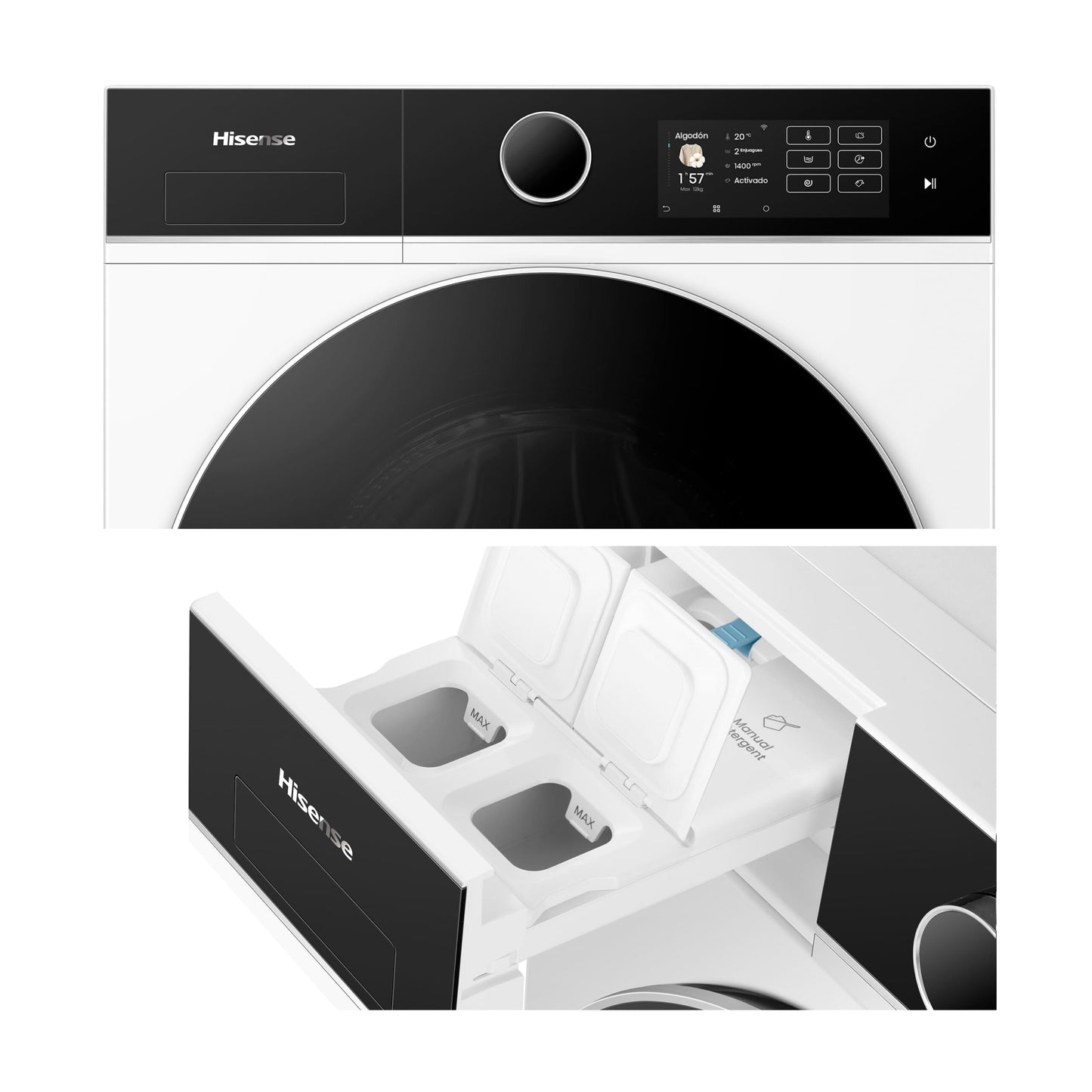 Lavadora Hisense 12kg blanca 1400rpm (026305) OUTLET