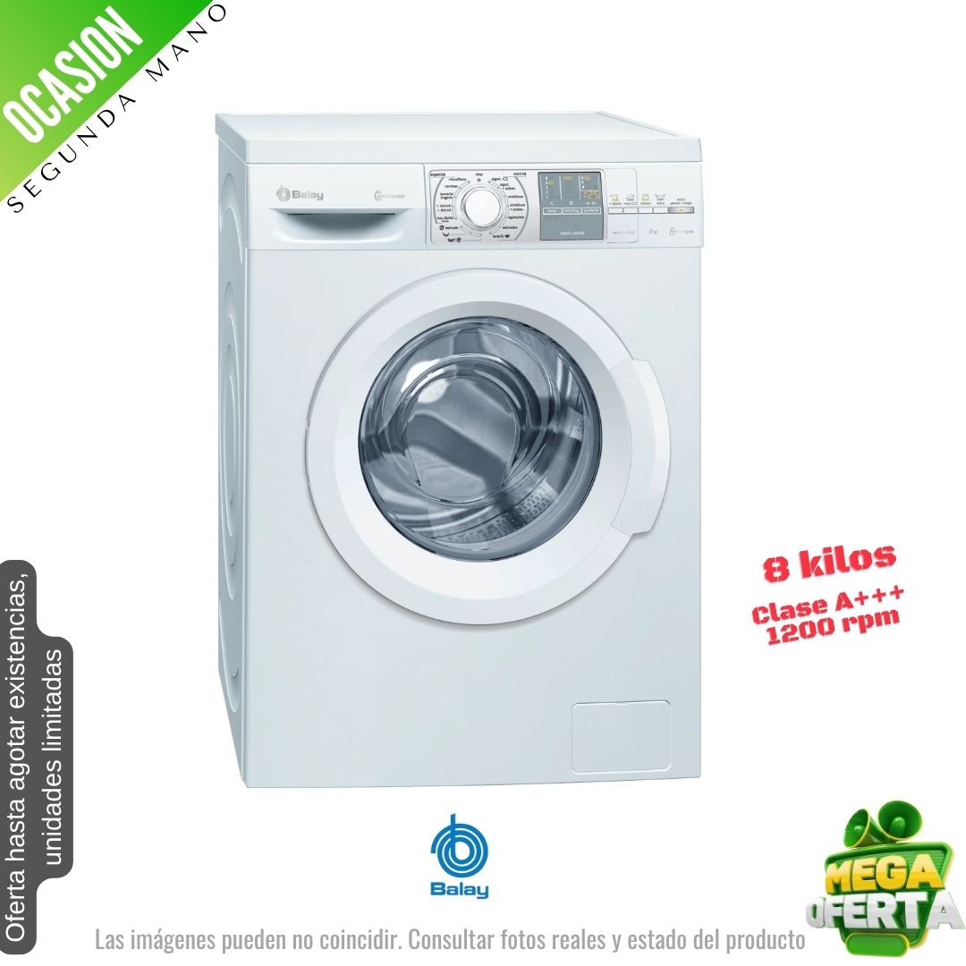 Lavadora Balay 8kg blanca 1000rpm (026267) OCASION