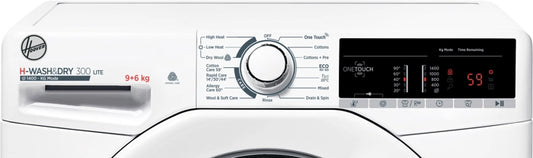 Lavasecadora Hoover 9/6kg blanca 1400rpm H3D496TE/1-80 OUTLET