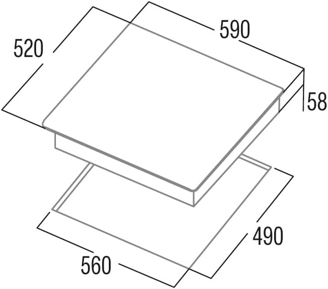 Placa  inducción Cata 3 fuegos IB6303E2BK OFERTA