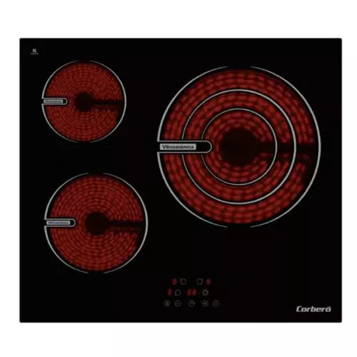 Placa vitrocerámica Corberó 3 fuegos CCVG3BL574 OFERTA