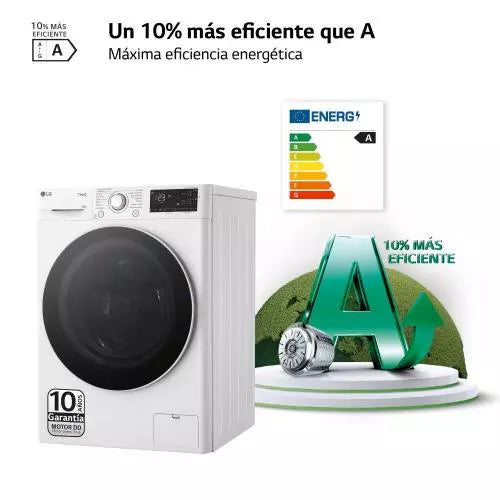 Lavadora LG 10kg blanca 1400rpm (026383) OUTLET