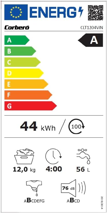 Lavadora Corberó 12kg blanca 1400rpm (026199) OFERTA