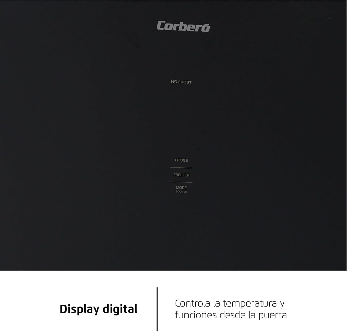 Frigorífico combi Corberó negro cristal 187*60cm (026331) OFERTA