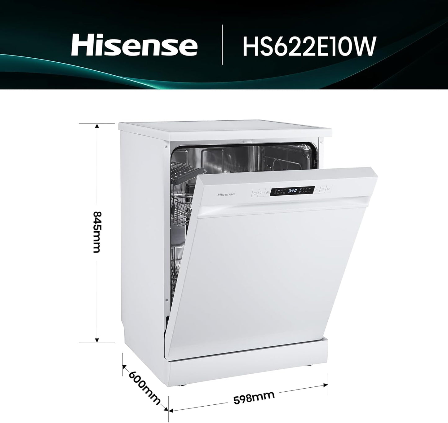 Lavavajillas Hisense blanco 60cm 13 cubiertos HS622E10W OFERTA