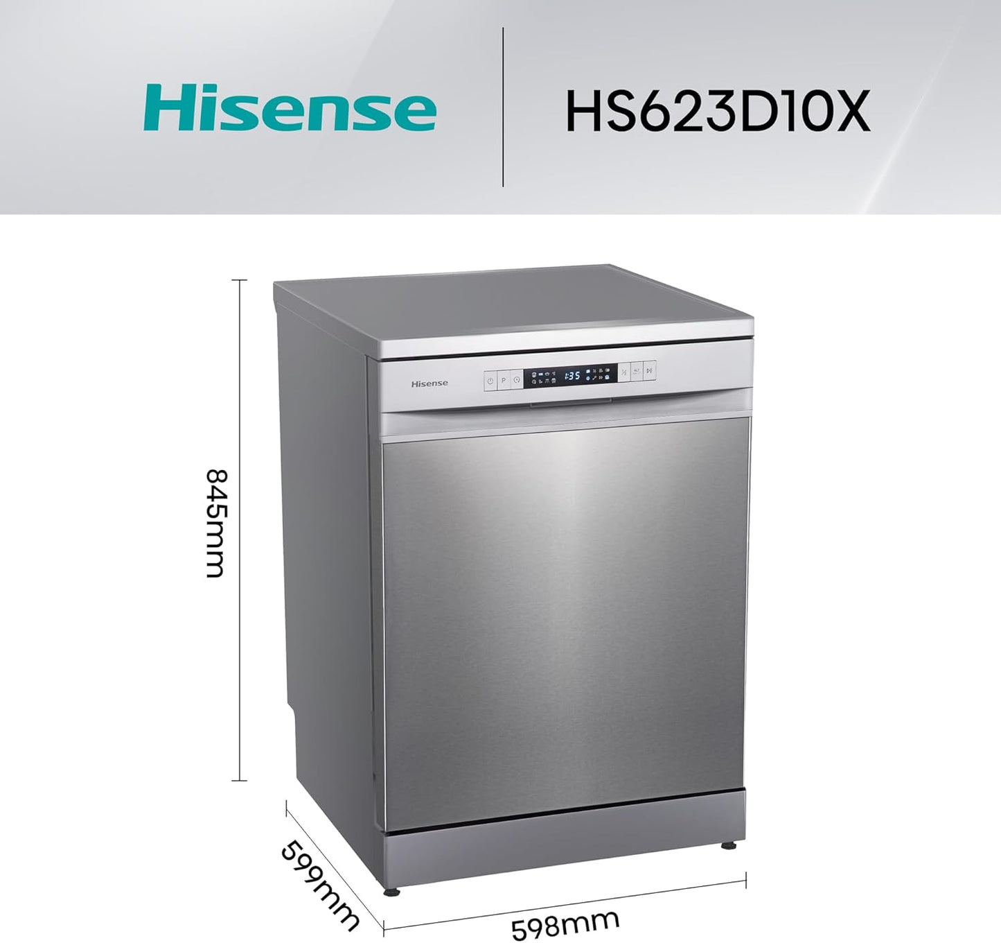 Lavavajillas Hisense inox 60cm 14 cubiertos (026182) OUTLET