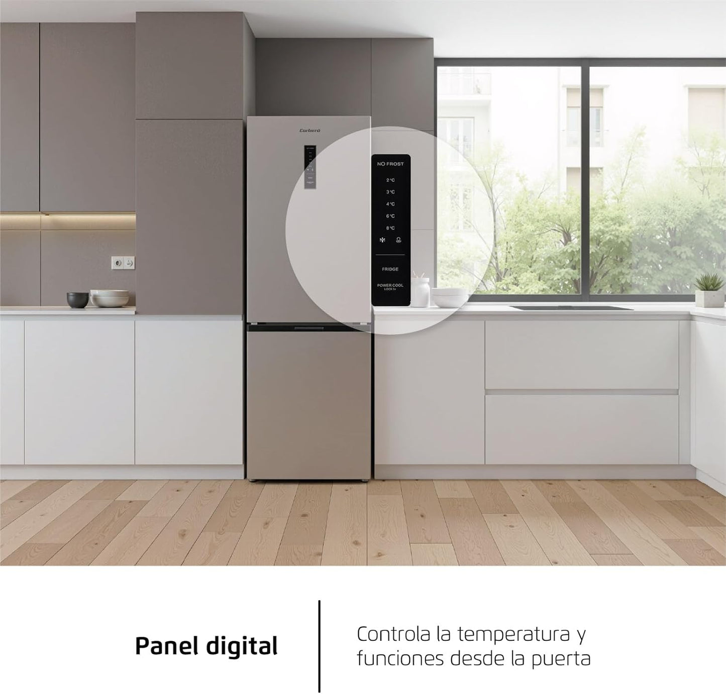Frigorífico combi Corberó inox 186*60cm (026300) OFERTA