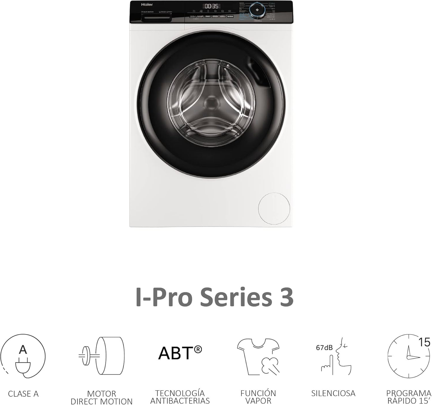 Lavadora Haier 8kg blanca 1400rpm HW80-B14939 OUTLET
