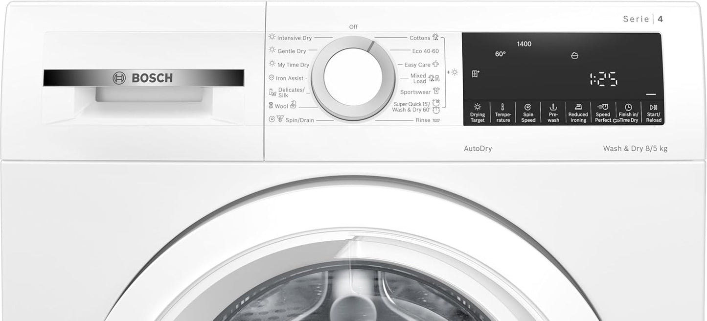 Lavasecadora Bosch 8/5kg blanca 1400rpm WNA134U8GB OUTLET