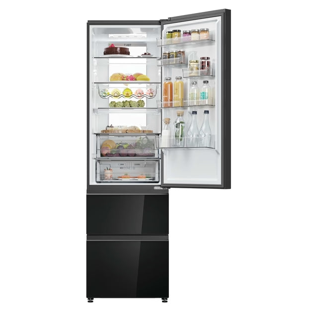 Frigorífico francés Haier cristal negro 205*60cm HTW7620DNGB OFERTA