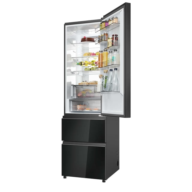 Frigorífico francés Haier cristal negro 205*60cm HTW7620DNGB OFERTA