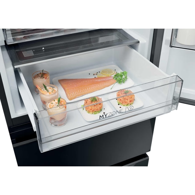 Frigorífico francés Haier cristal negro 205*60cm HTW7620DNGB OFERTA