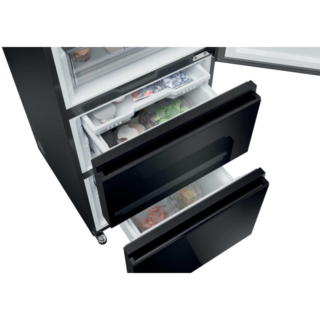 Frigorífico francés Haier cristal negro 205*60cm HTW7620DNGB OFERTA