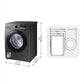 Lavadora Samsung 9kg inox 1400rpm WW90TA046AX OUTLET