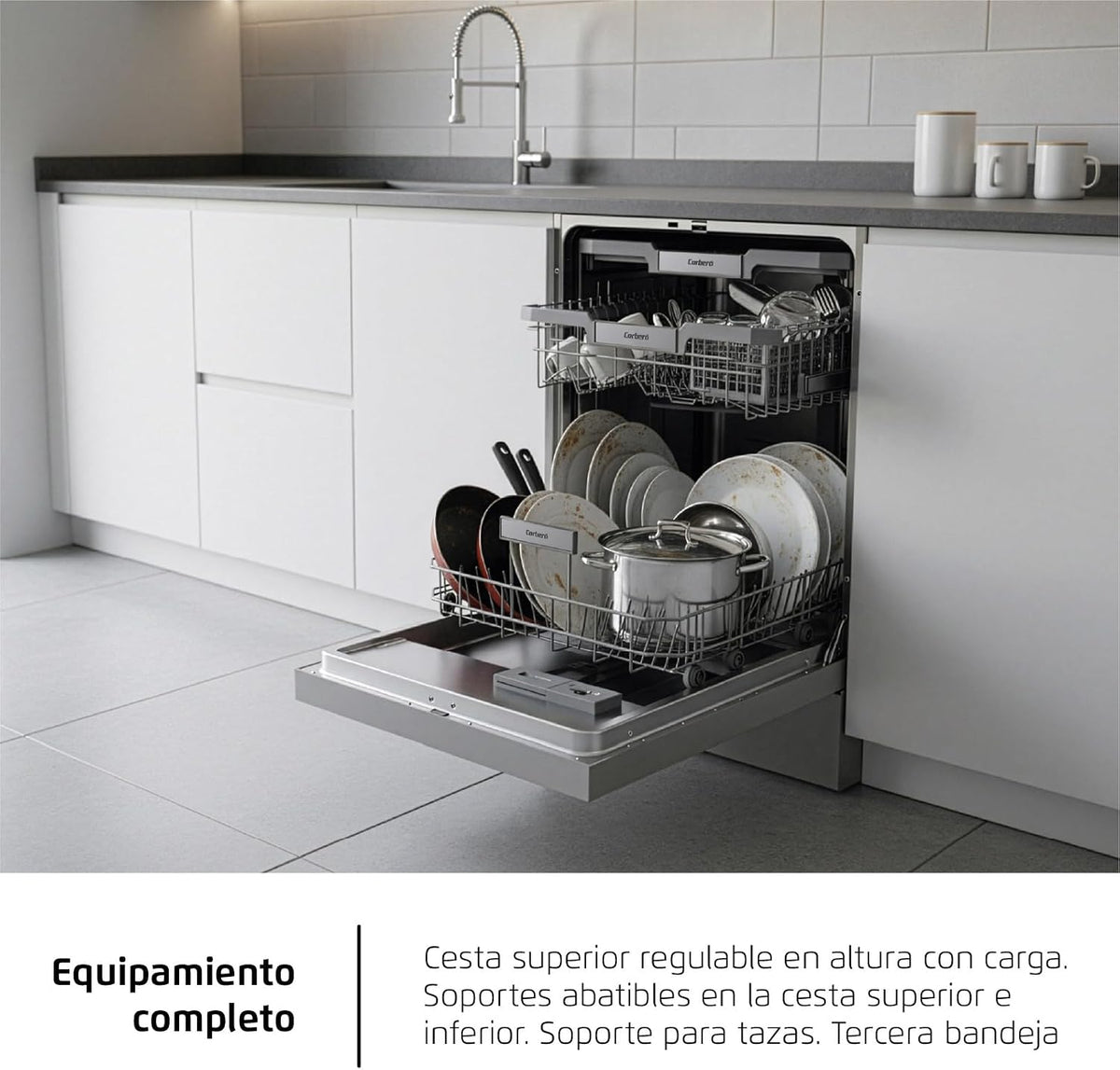 Lavavajillas Corberó inox 60cm 15 cubiertos (026394) OFERTA