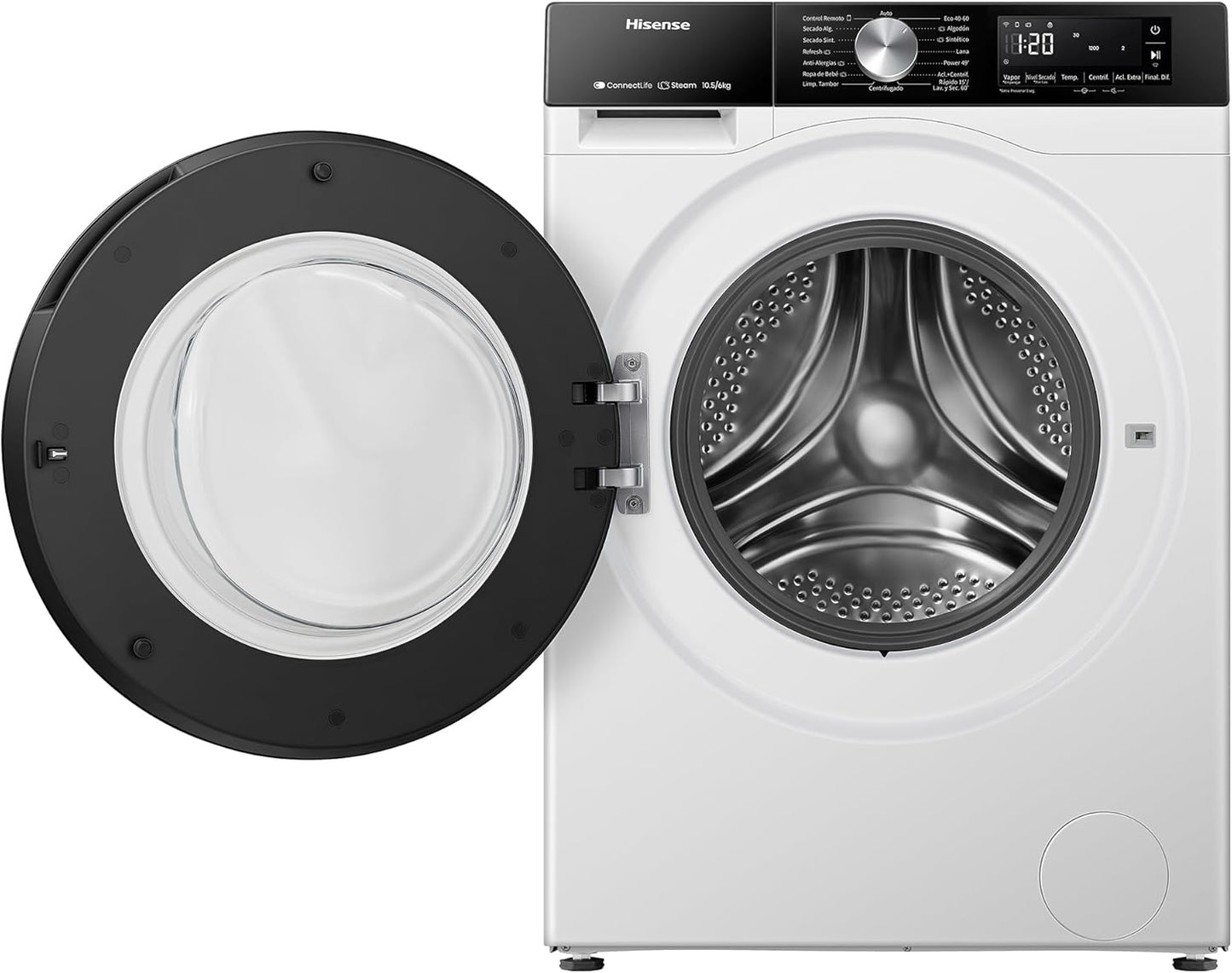 Lavasecadora Hisense 10.5/6kg blanca 1400rpm WD3S1043BW3 OUTLET