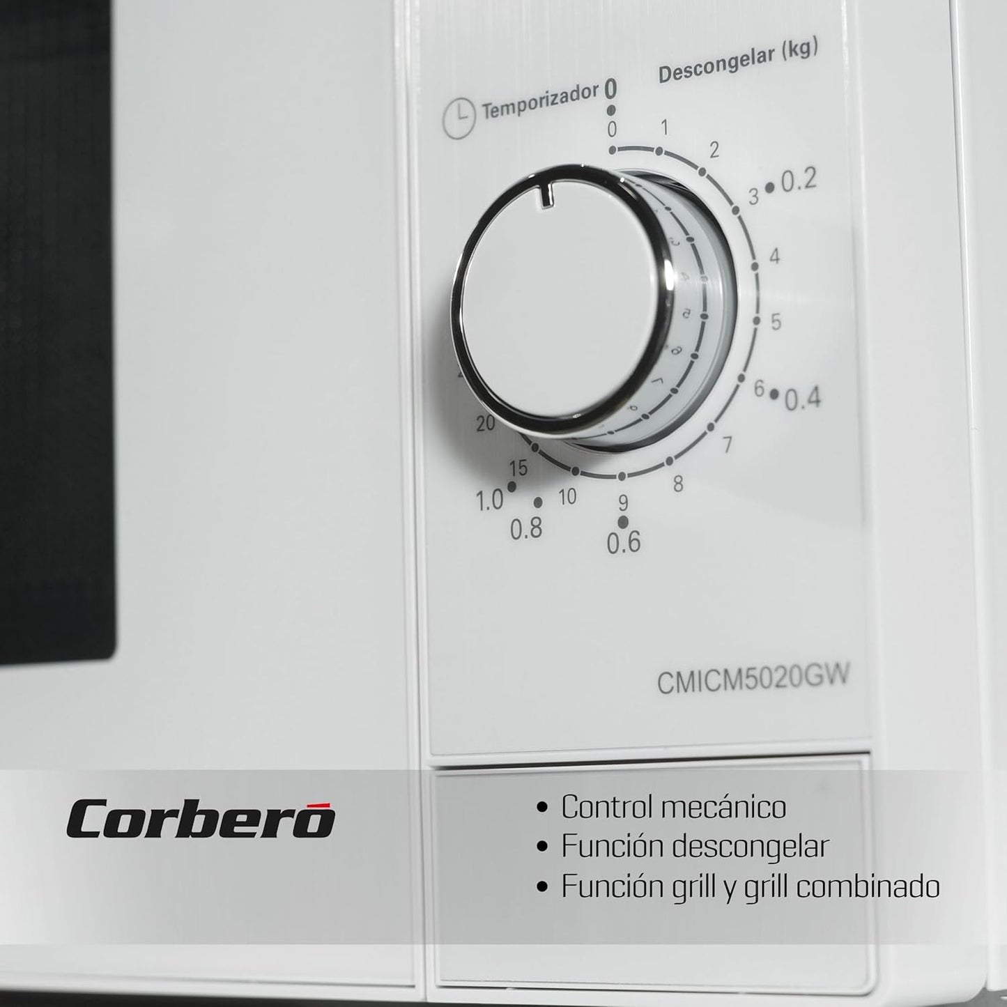 Microondas Corberó 20lt blanco CMICM5020GW OFERTA