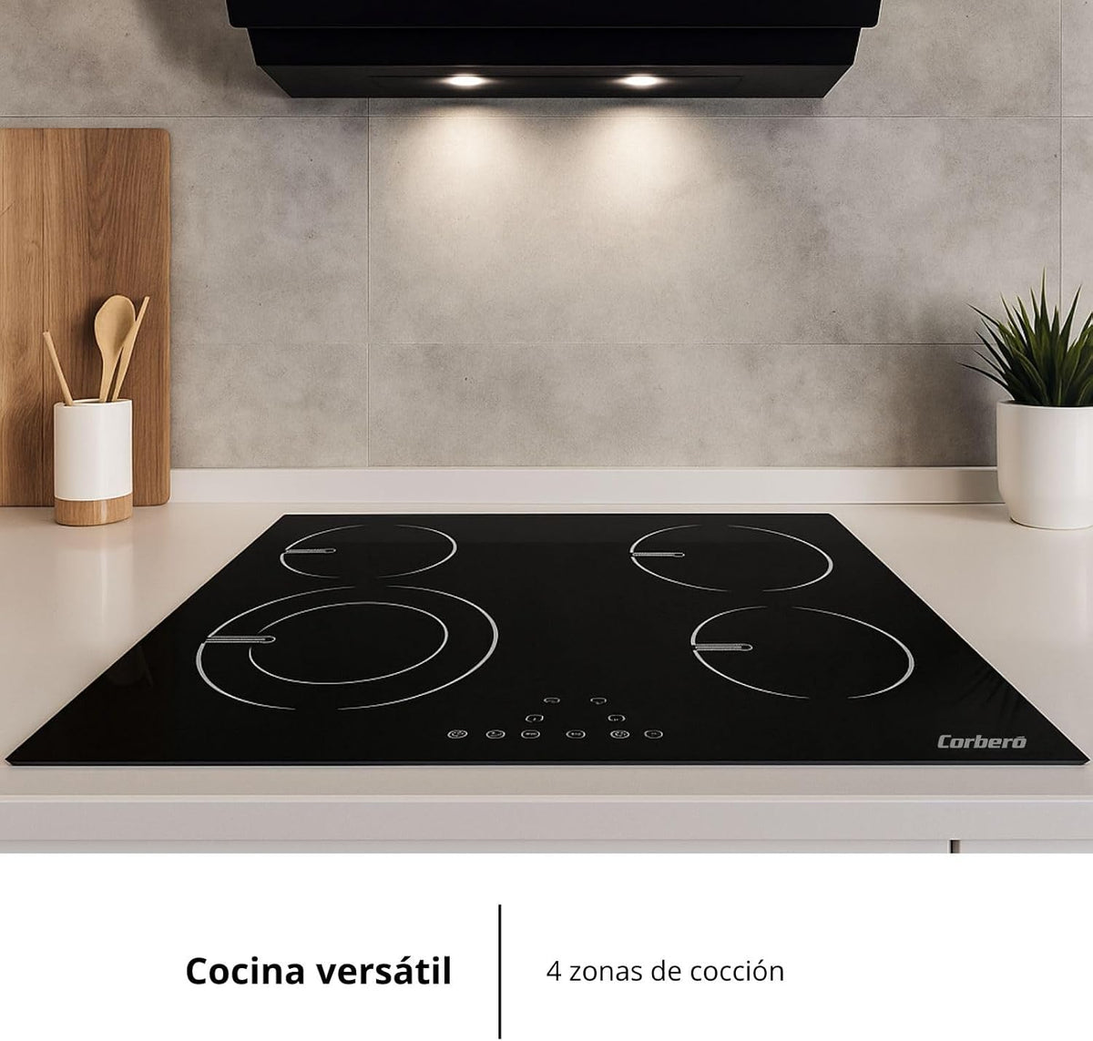 Placa vitrocerámica Corberó 4 fuegos (026411) OFERTA