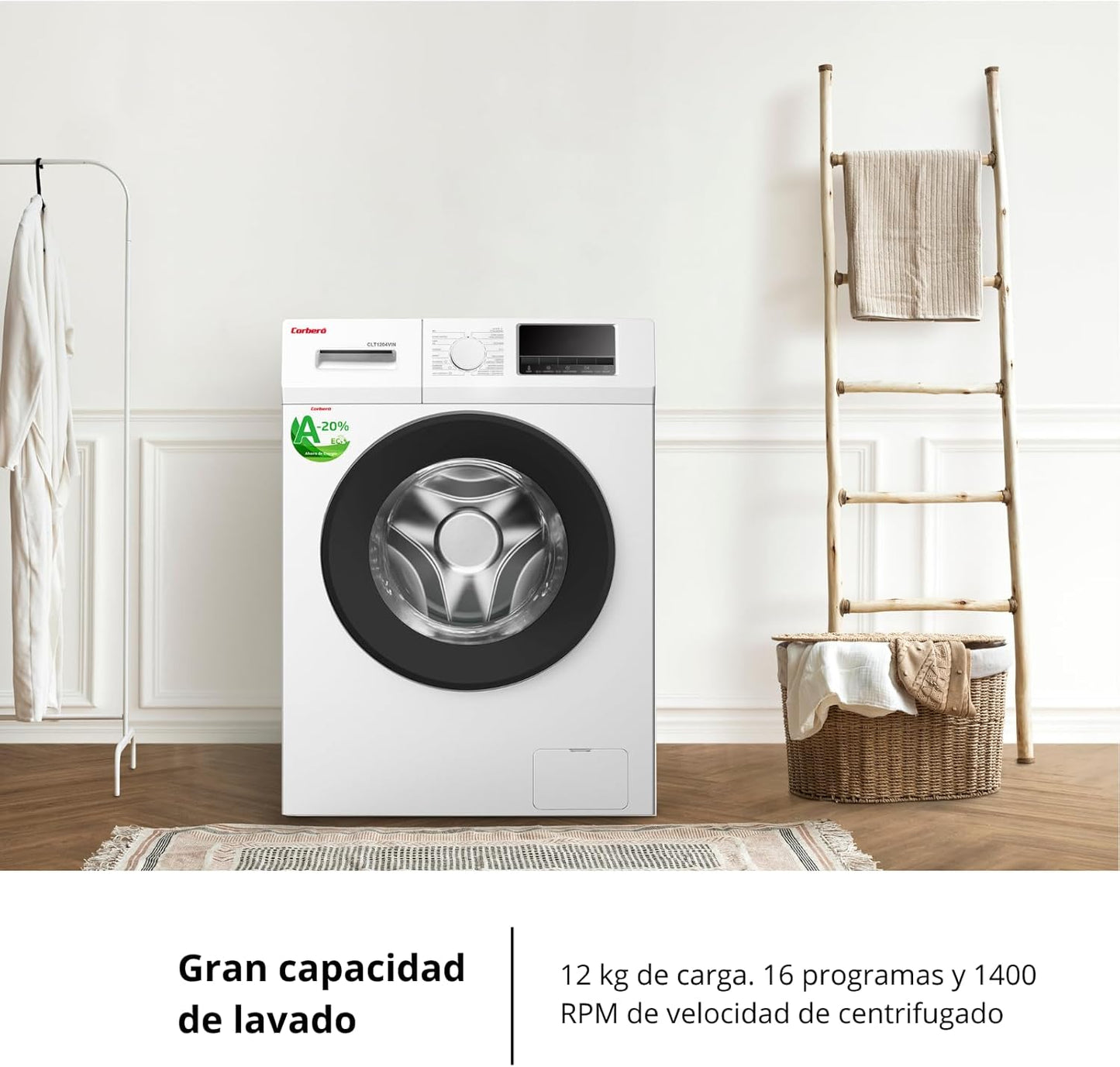 Lavadora Corberó 12kg blanca 1400rpm (026199) OFERTA