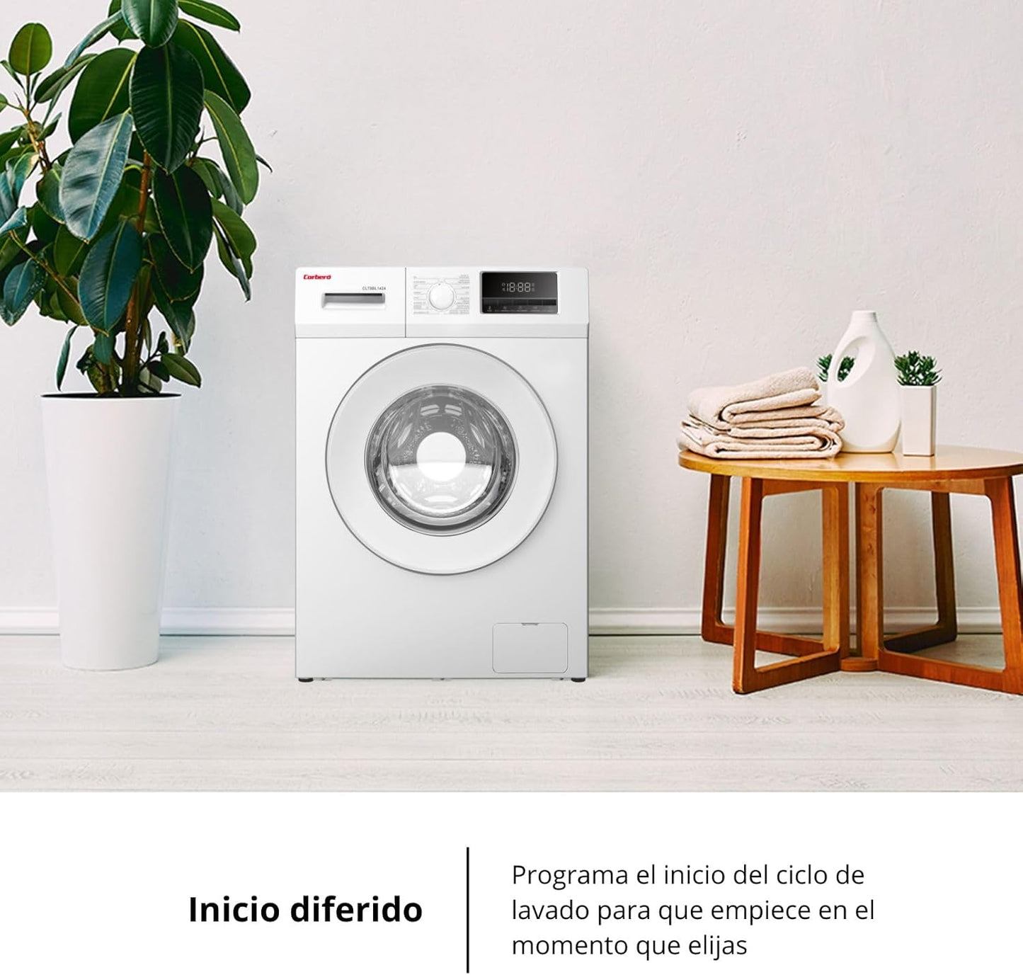 Lavadora Corberó 8kg blanca 1400rpm CLT8BL1424 OFERTA