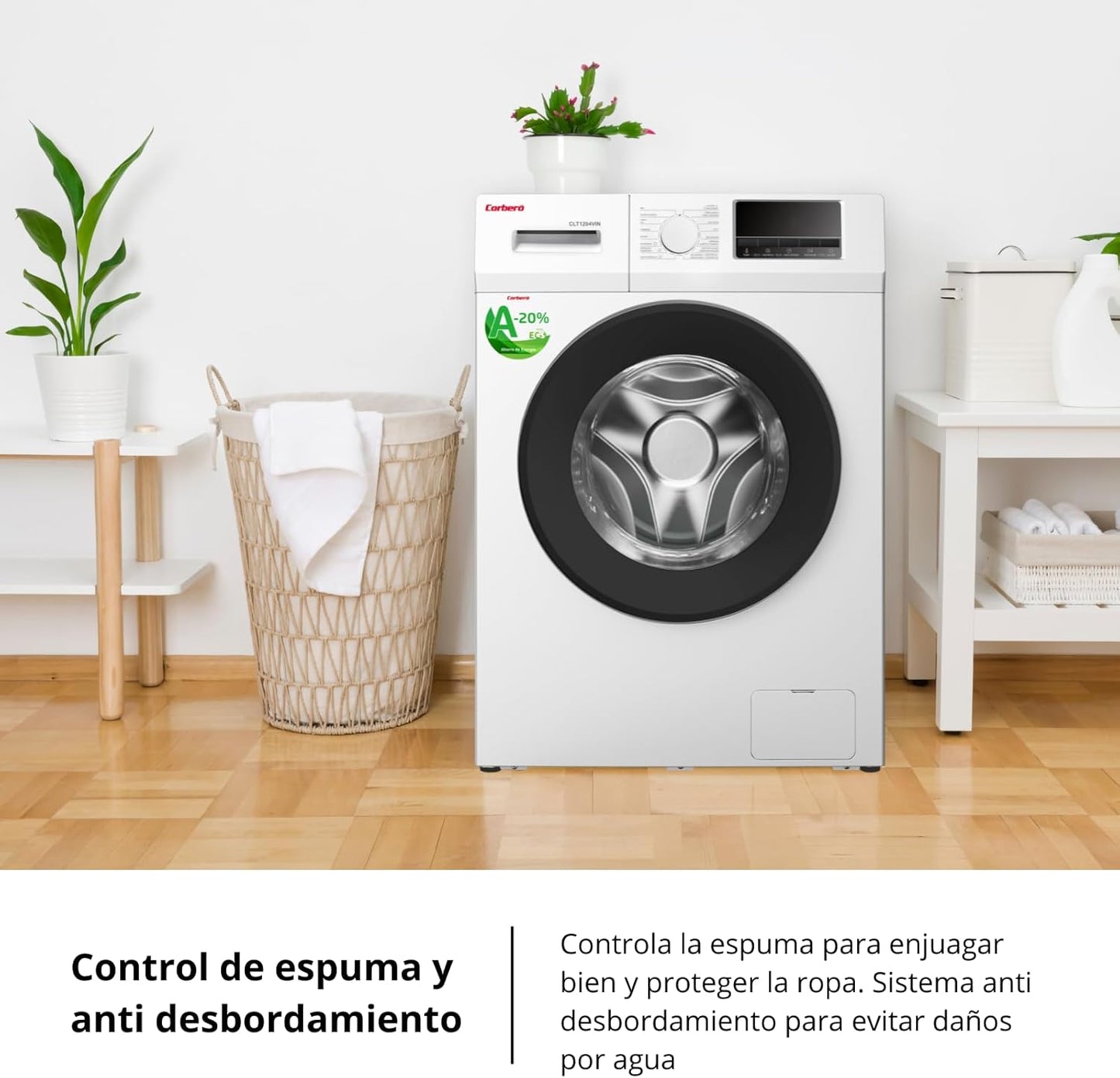 Lavadora Corberó 12kg blanca 1400rpm (026199) OFERTA
