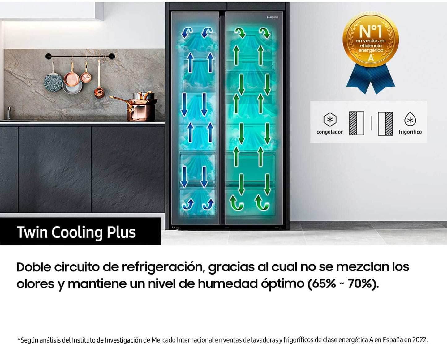Frigorífico Americano Samsung negro 178*91cm RS6HA8891B1 OUTLET