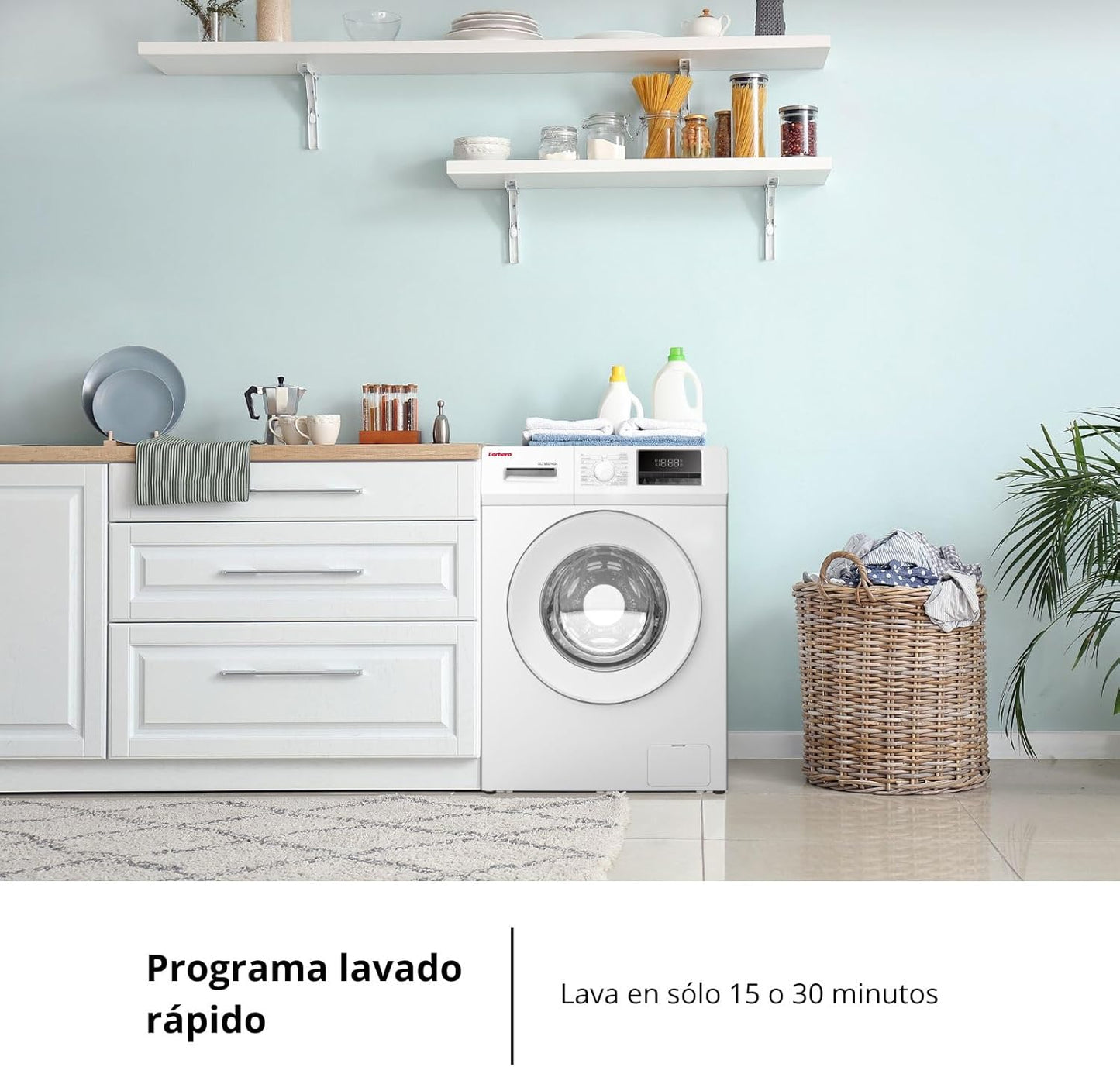 Lavadora Corberó 8kg blanca 1400rpm CLT8BL1424 OFERTA