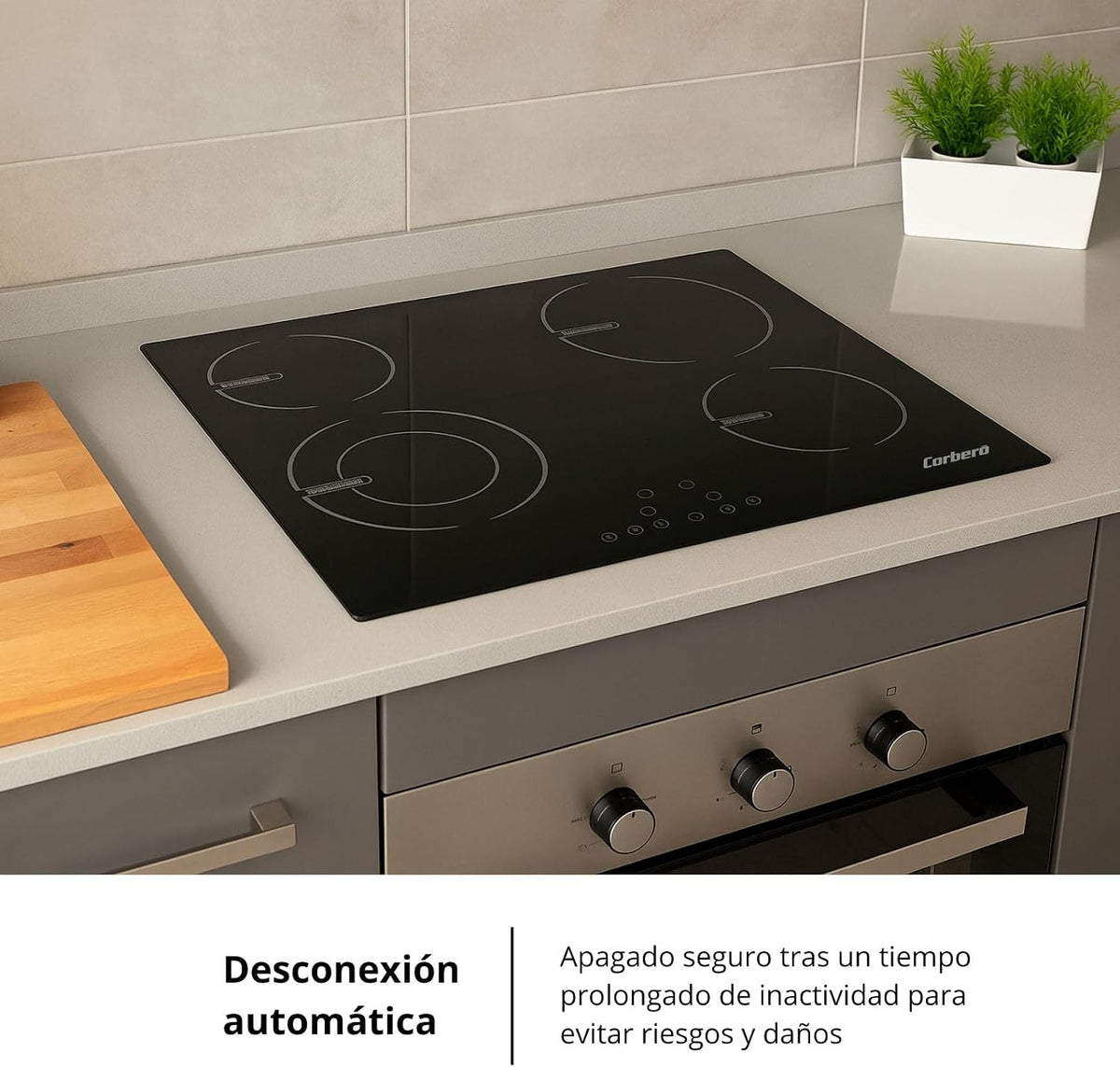 Placa vitrocerámica Corberó 4 fuegos (026411) OFERTA