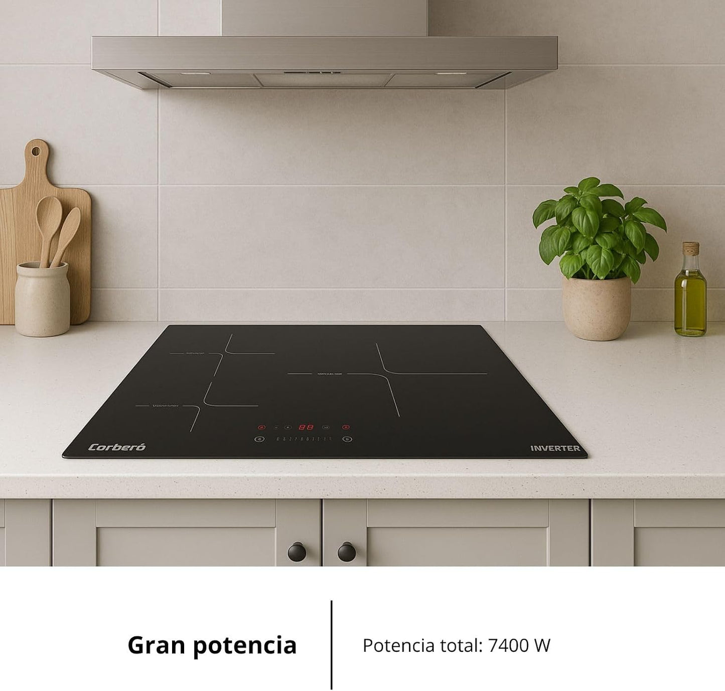 Placa inducción Corberó 3 fuegos (026344) OFERTA