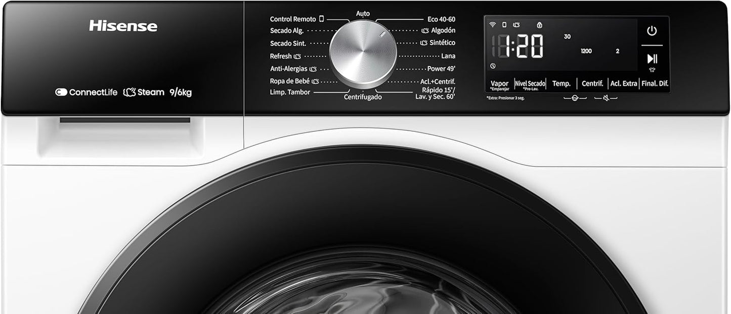 Lavadora Hisense 9kg blanca 1400 rpm WF3S9043BW3 OUTLET