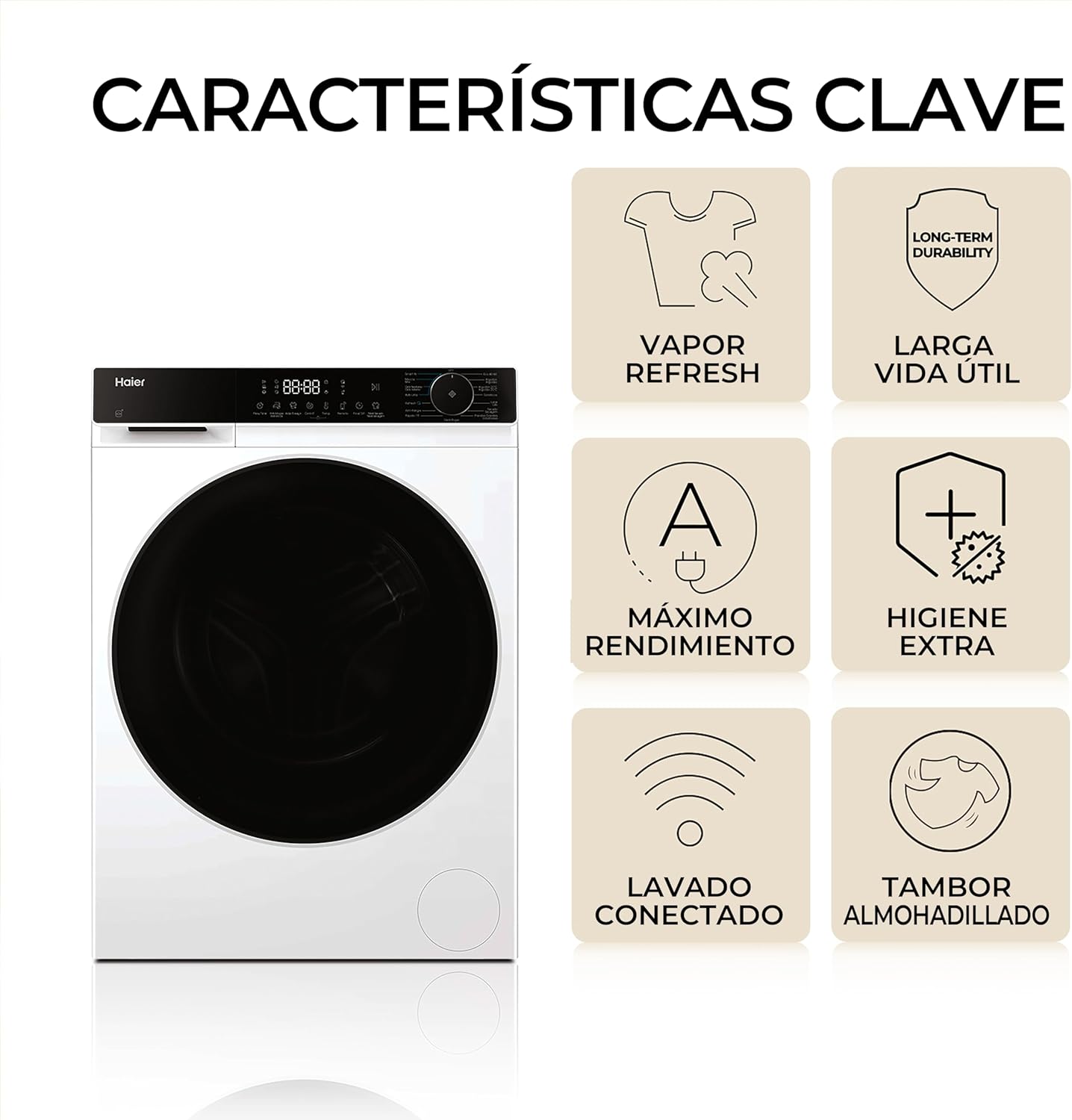 Lavasecadora Haier 10/6kg inox 1600rpm (026292) OUTLET
