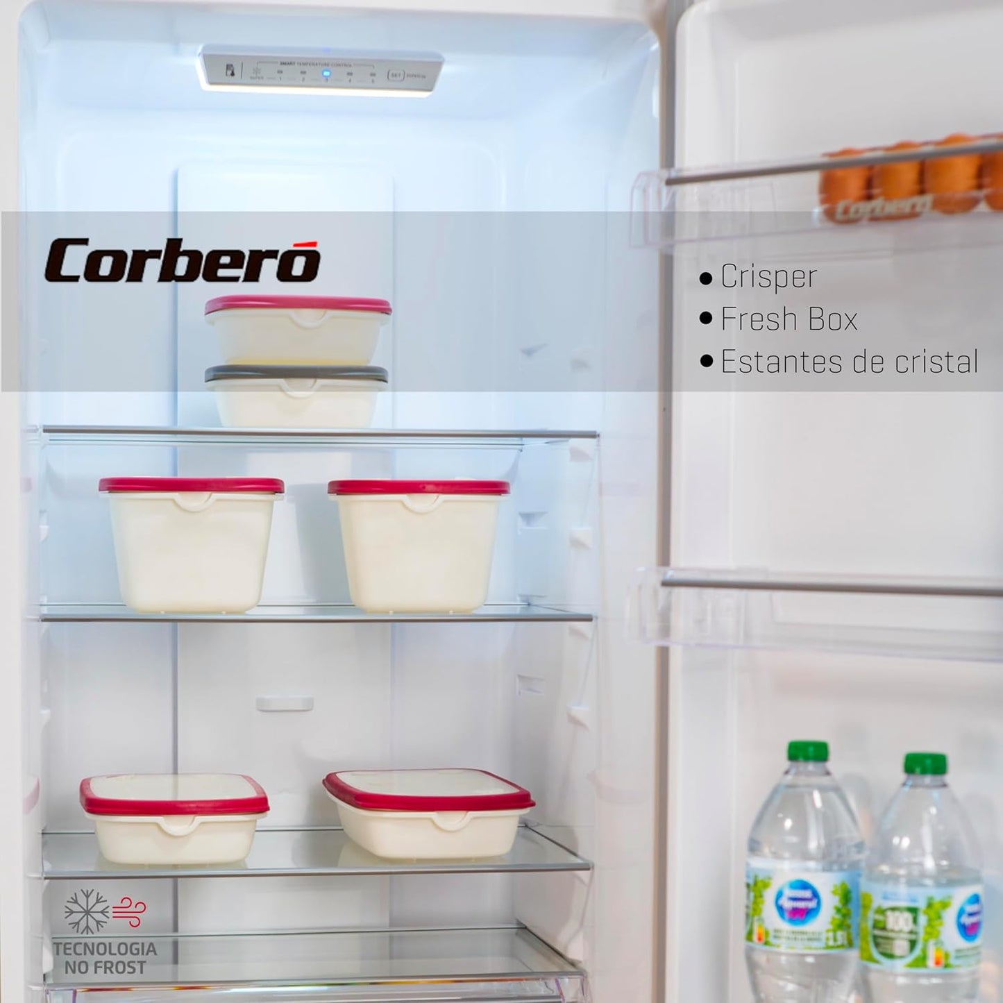 Frigorífico combi Corberó inox 201*60cm CCH200322NFX OFERTA