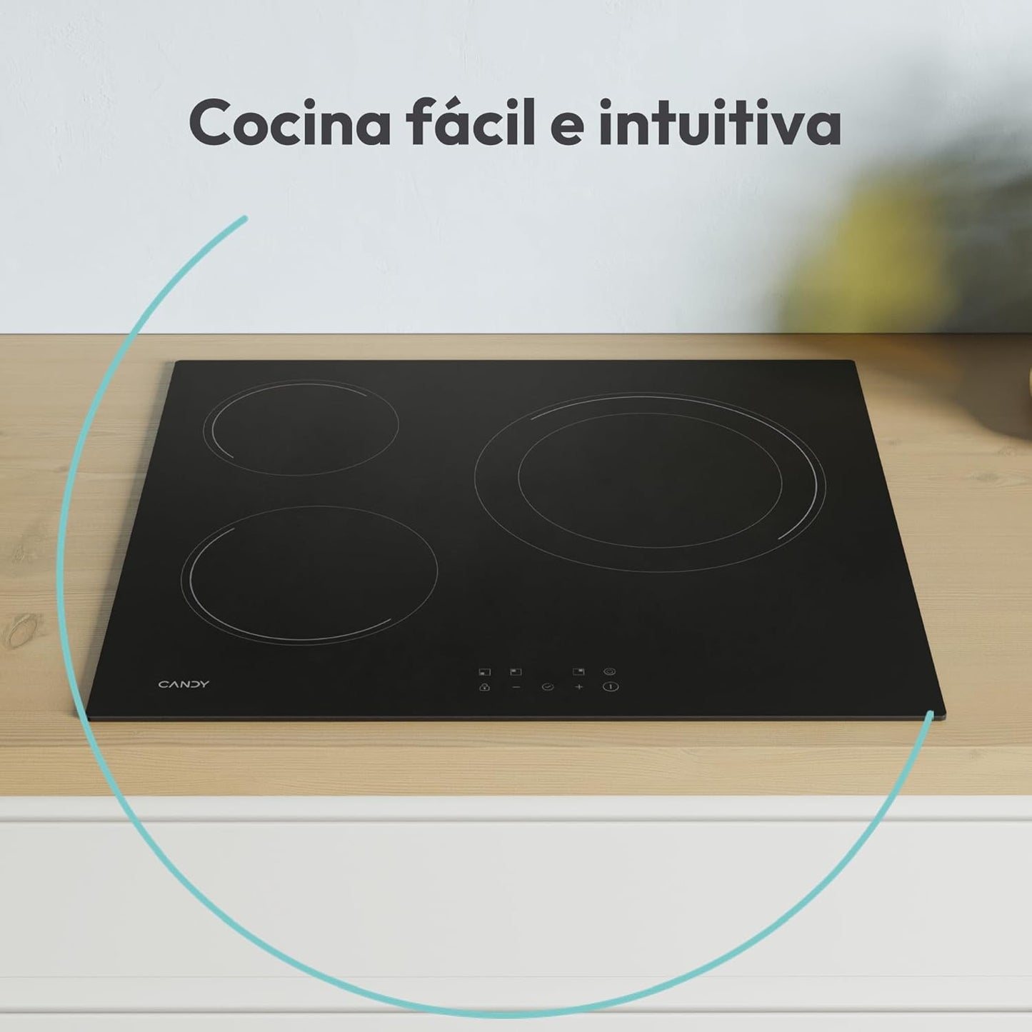 Placa vitrocerámica Candy 3 fuegos (026208) OFERTA