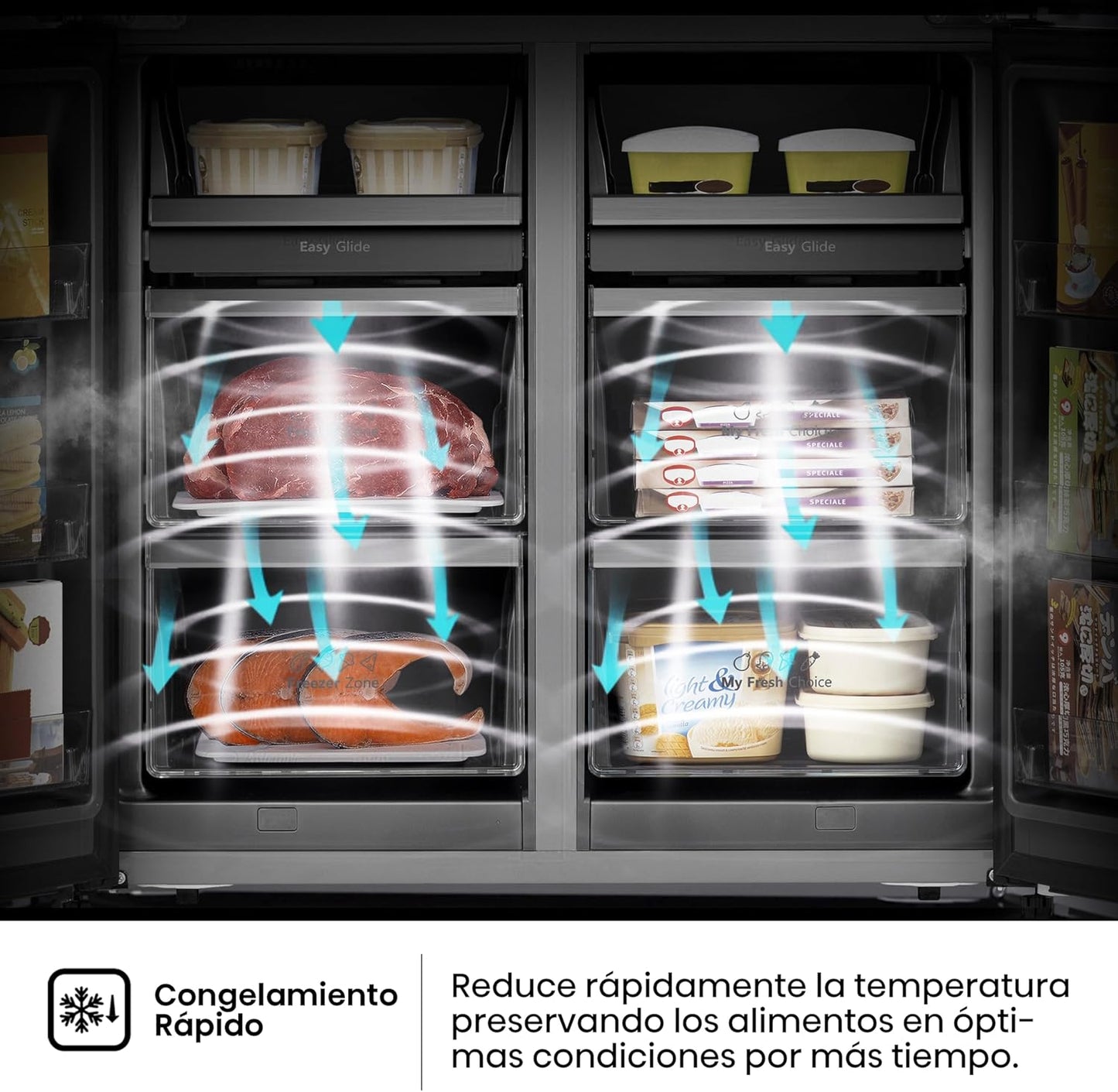 Frigorífico Americano Hisense negro 4 puertas 178*91cm RQ760N4IFE OUTLET