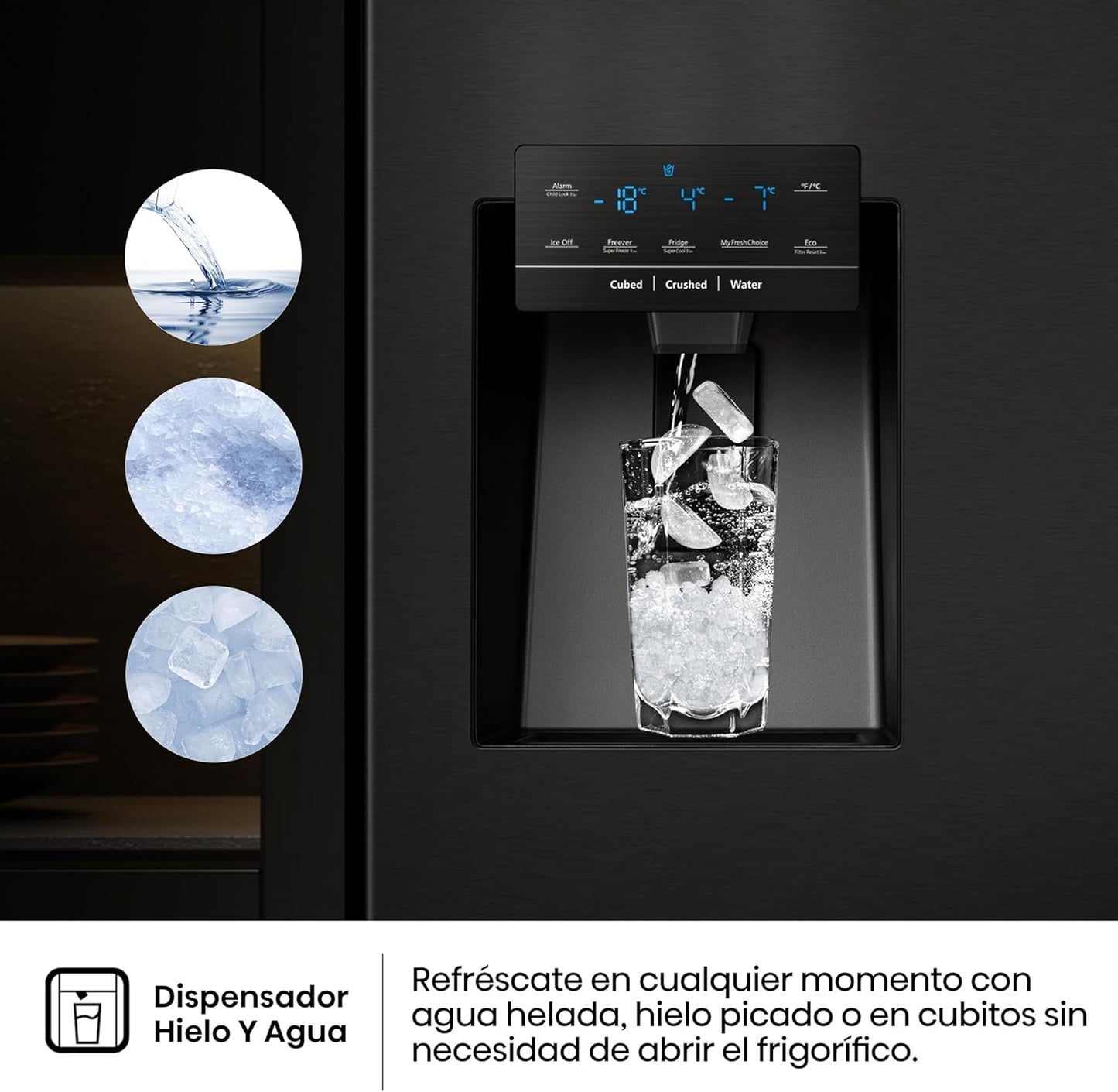 Frigorífico Americano Hisense negro 4 puertas 178*91cm RQ760N4IFE OUTLET