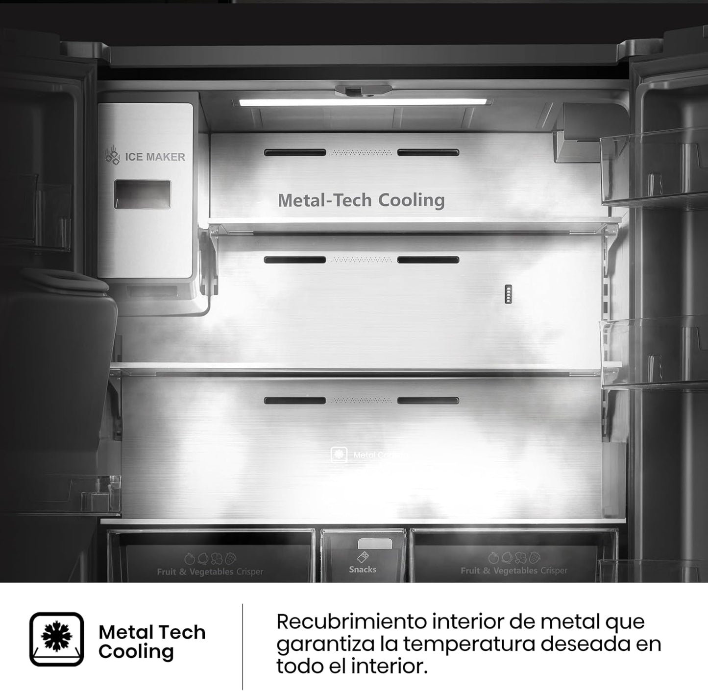 Frigorífico Americano Hisense negro 4 puertas 178*91cm RQ760N4IFE OUTLET