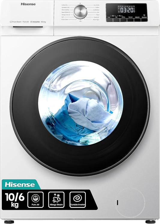 Lavasecadora Hisense 10/6kg blanca 1400rpm WDQA1014EVJM OUTLET