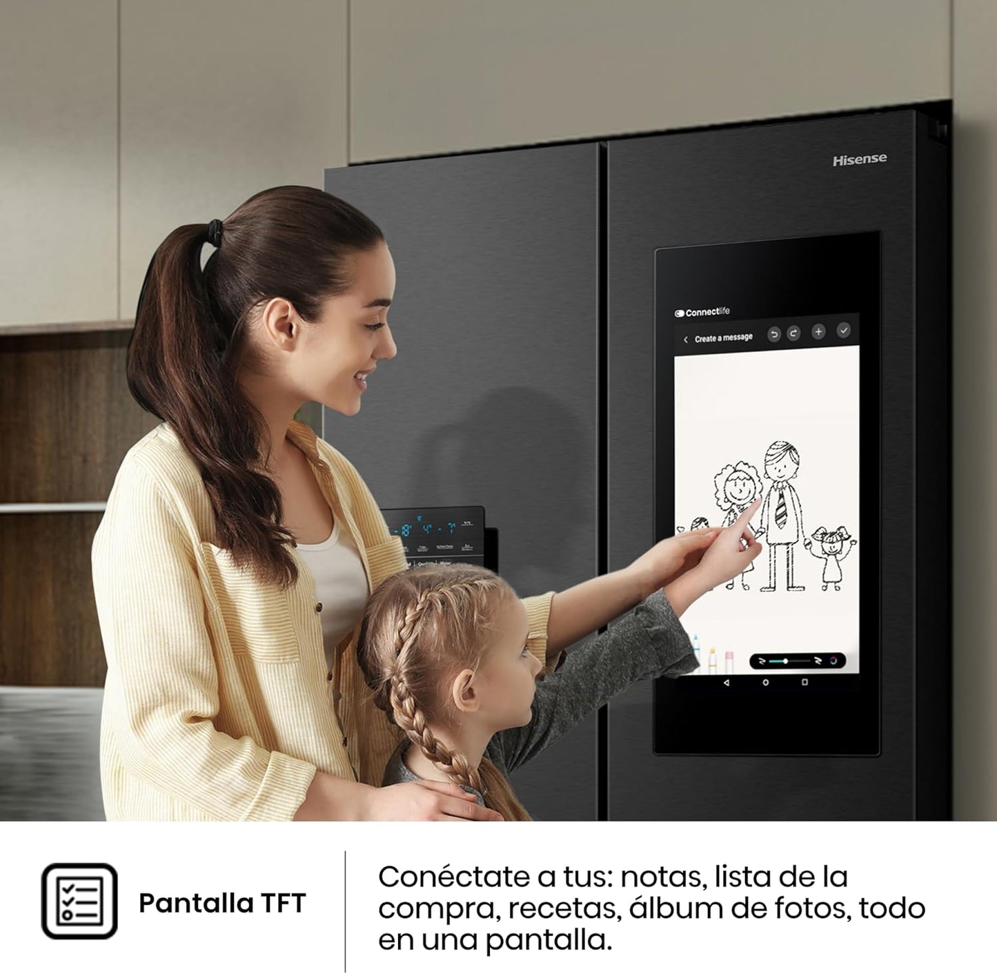 Frigorífico Americano Hisense negro 4 puertas 178*91cm RQ760N4IFE OUTLET