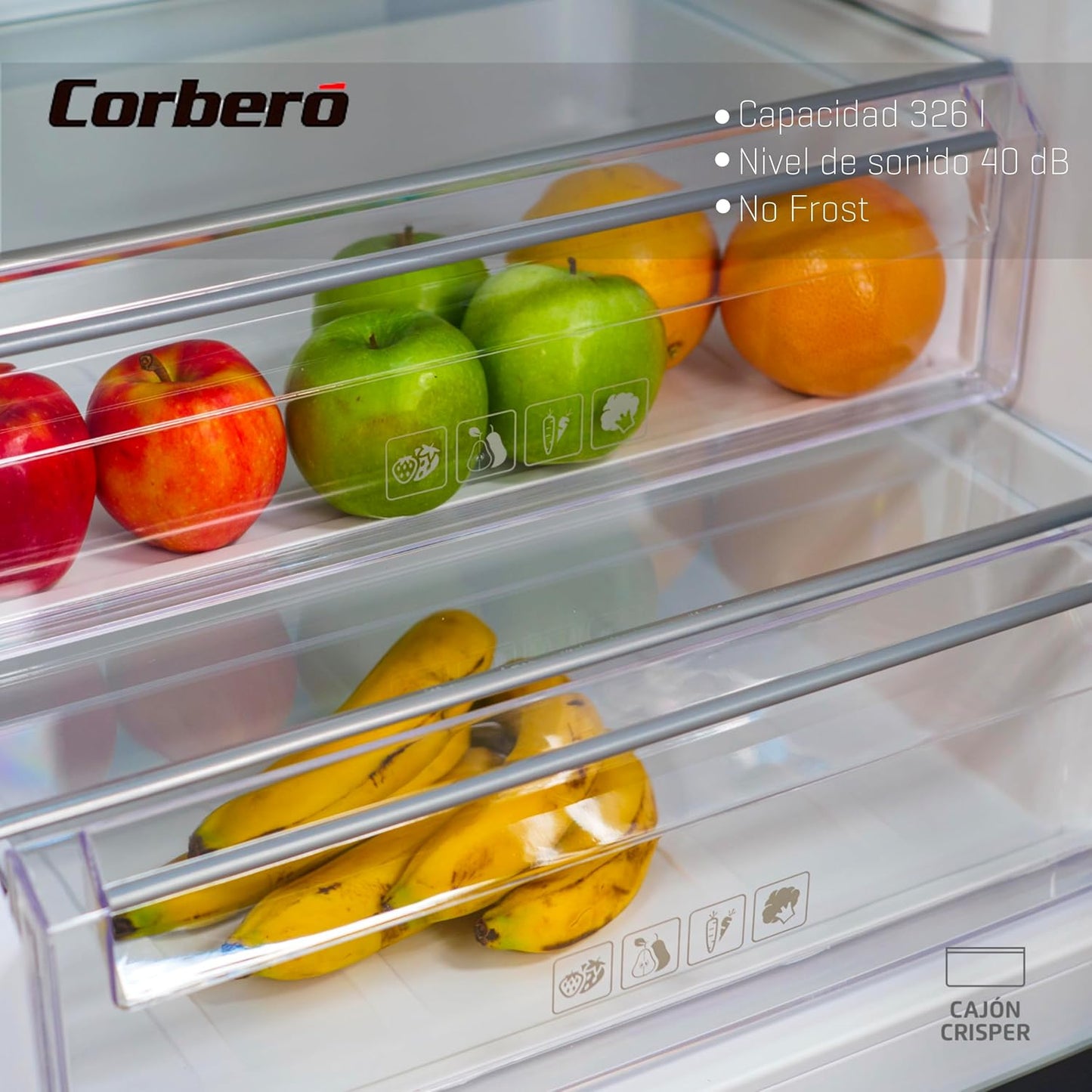 Frigorífico combi Corberó inox 201*60cm (026200) OFERTA