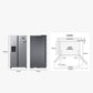 Frigorífico americano Samsung inox 4 puertas 183*91cm (026398) OUTLET