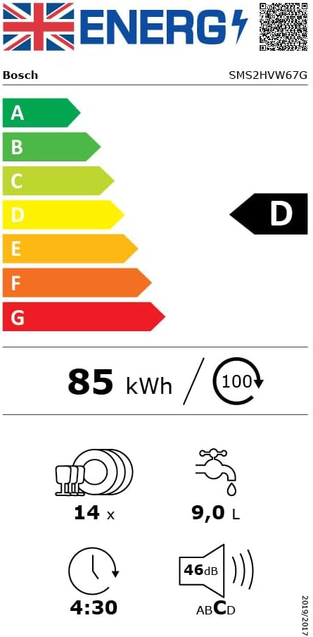 Lavavajillas Bosch blanco 60cm 14 cubiertos SMS2HVW67G OUTLET