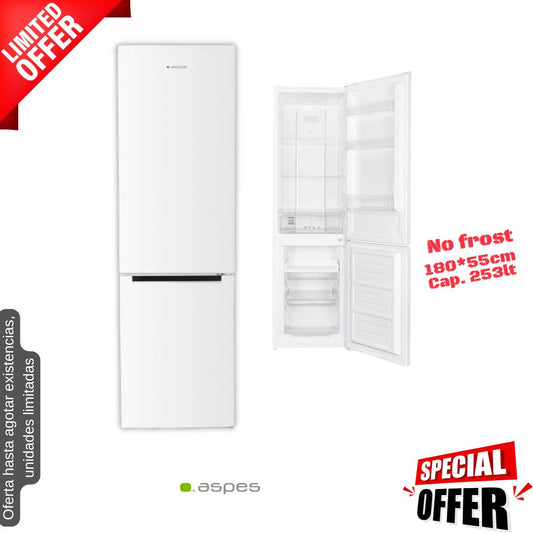 Frigorífico combi Aspes blanco 180*55cm AC-185502ENF OFERTA
