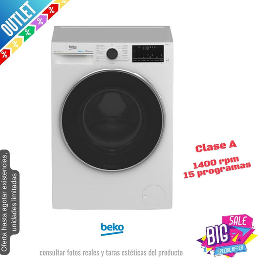 Lavadora Beko 9kg blanca 1400rpm B5W5941AW OUTLET