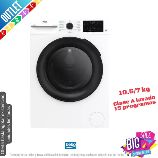 Lavasecadora Beko 10.5/7kg blanca 1400rpm (026360) OUTLET