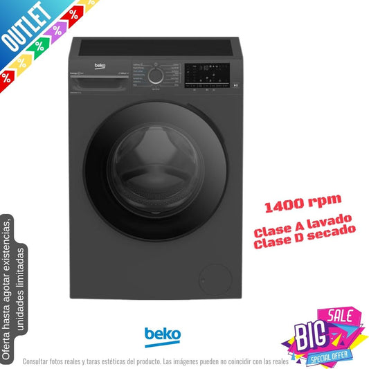 Lavasecadora Beko 9/6kg inox grafito 1400rpm (026253) OUTLET